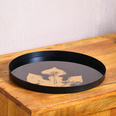Black and Gold Maple Leaf Organizer Tray