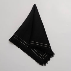 Minerva Black Linen Napkins - Set of 2