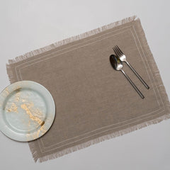 Minerva Natural Linen Placemats - Set of 2