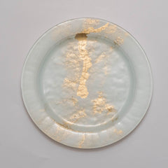 White and Gold Glass Side Plate - Set of 2