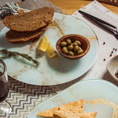White and Gold Lazy Susan