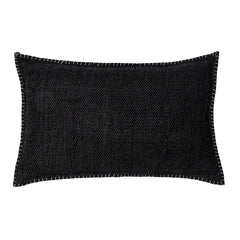 Moksha Black Lumbar Cushion Cover