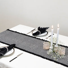 Zahra Monochrome Table Runner