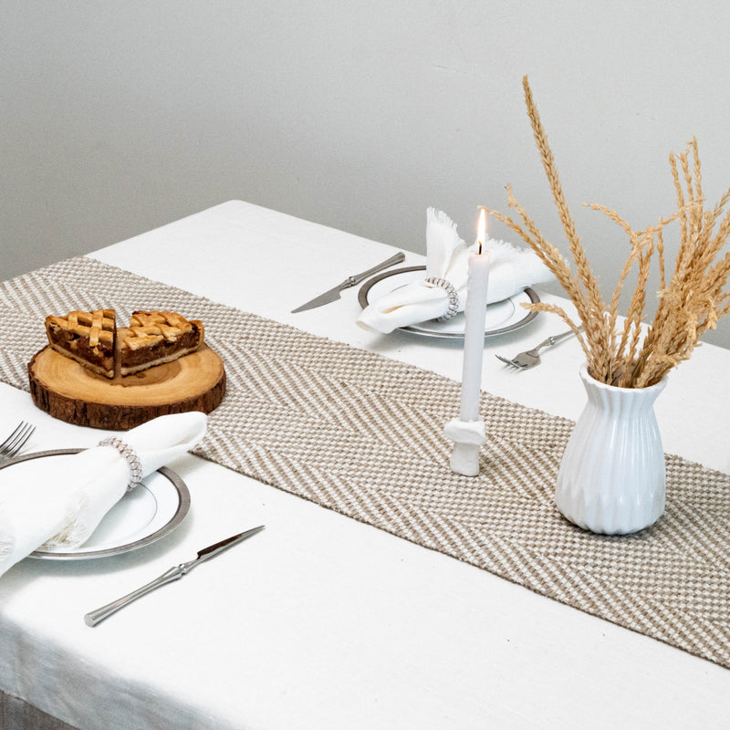 Maple White and Natural Table Runner