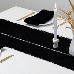 Ruhi Black Table Runner