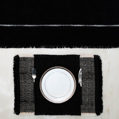 Ruhi Black Table Runner