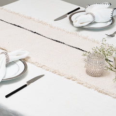 Ruhi White Table Runner