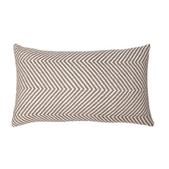 Zahra Grey and White Lumbar Cushion Cover