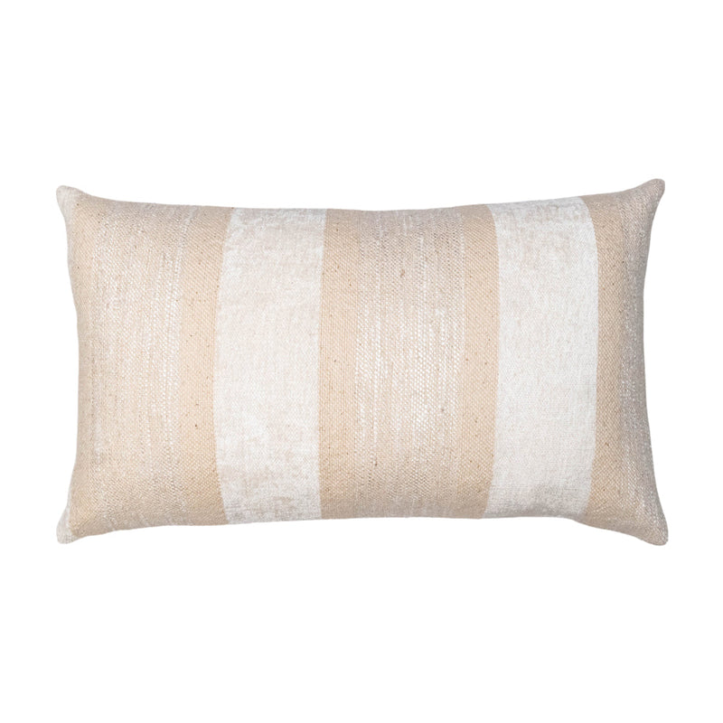 Veda Natural White and Natural Lumbar Cushion Cover