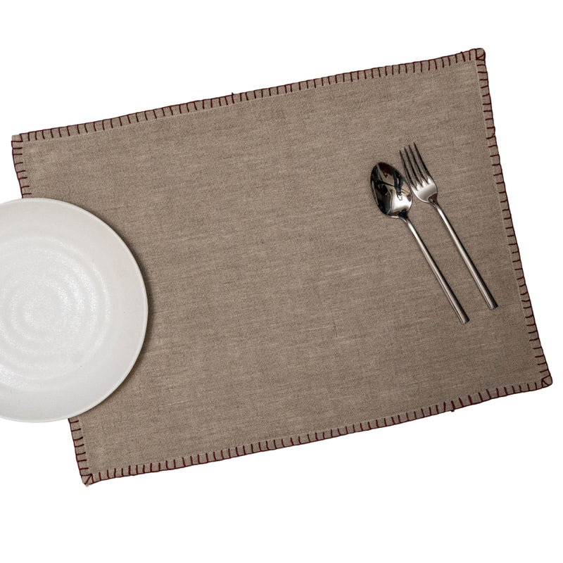 Moksha Natural (Linen) Placemat - Set of 2