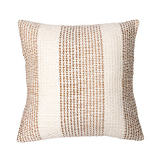 Maya White and Natural Lumbar Cushion Cover