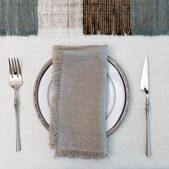 Greyhound White, Grey and Natural Table Runner