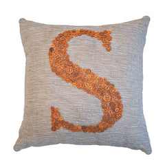 Monogram Wood Personalised Cushion Cover