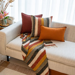 Jiva Multicolour Lumbar Cushion Cover