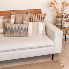 Maya White and Natural Cushion Cover