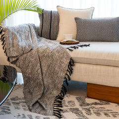 Veera - Monochrome Throw Blanket