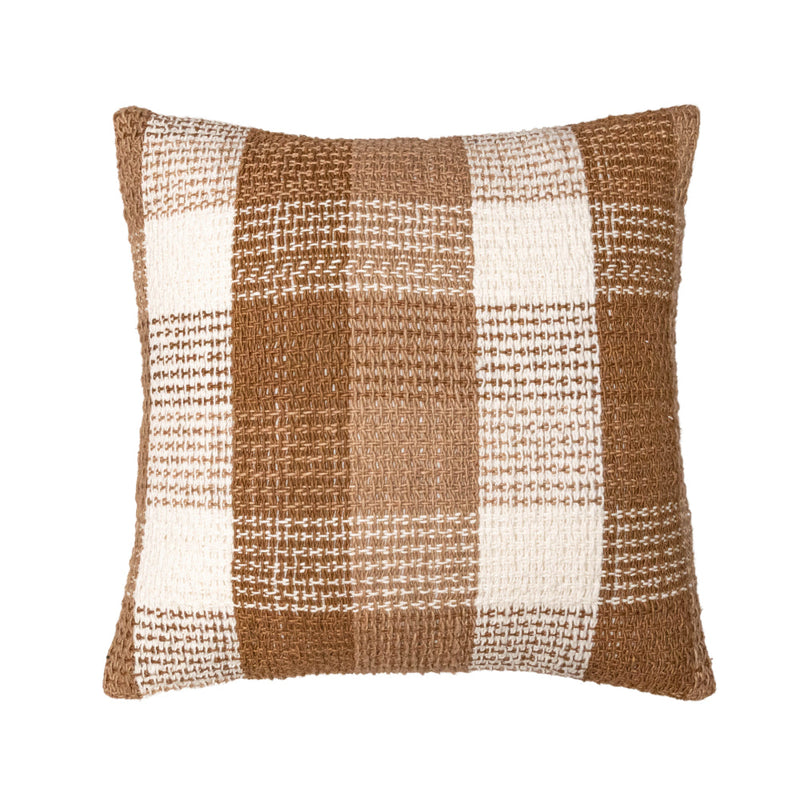 Riha White and Natural Cushion Cover