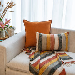 Moksha Rust Lumbar Cushion Cover