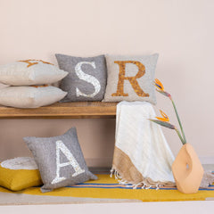 Monogram Pearl Personalised Cushion Cover