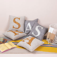 Monogram Pearl Personalised Cushion Cover